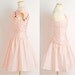BALLERINA Pink Wedding Dress / Short Wedding Dress / Pink Prom Dress / Bridesmaid Dress / Vintage One Shoulder 1970s Pink Rose Dress