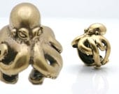 on sale Octopus Ring Solid Bronze sizes 7 to 11 Blue Bayer Design NYC