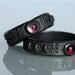 Steampunk wedding set Black Sterling Silver diamond red garnet pink tourmaline settings