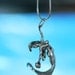 Mermaid necklace (solid sterling, antique finish, 18" sterling snake chain) Made in NYC