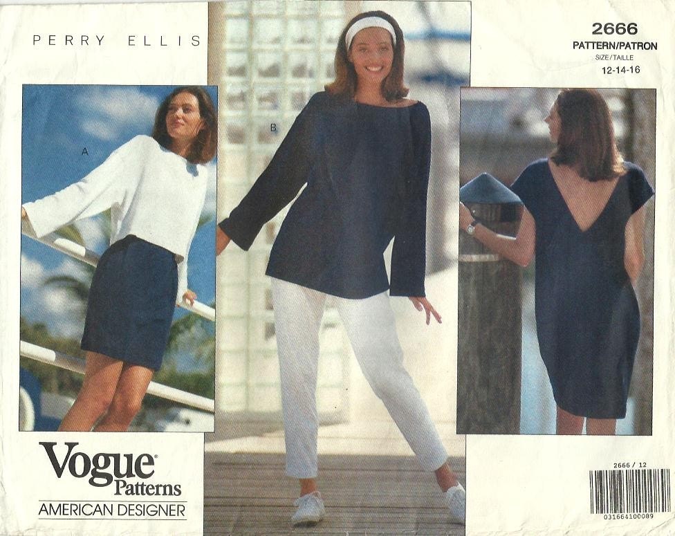 1990s Marc Jacobs for Perry Ellis pattern - Vogue 2666 