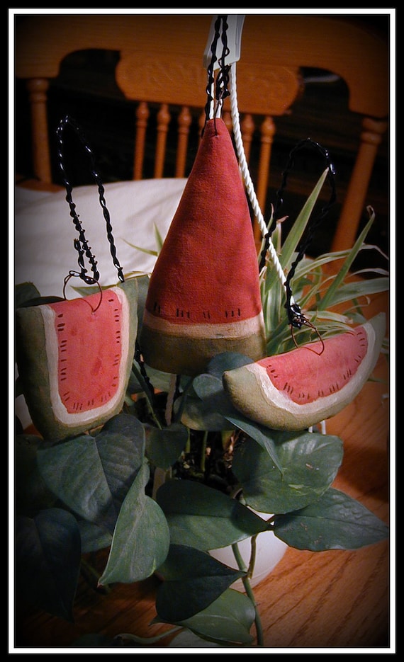 Primitive Watermelon Plant Pokes--Set of 3