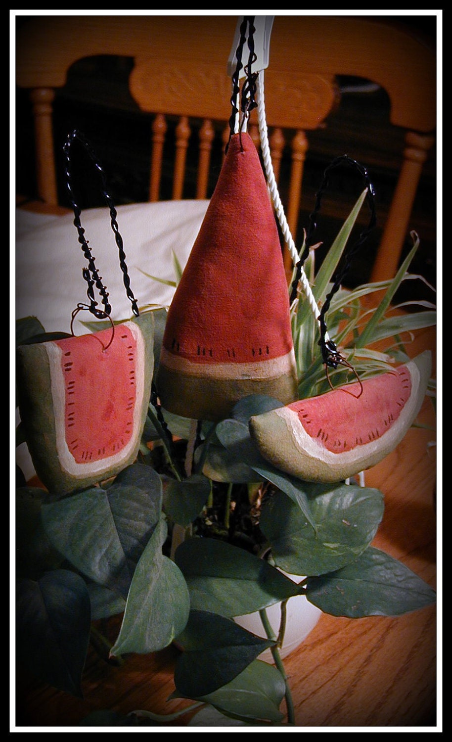 Primitive Watermelon Plant Pokes--Set of 3