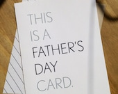 This is a Fathers Day Card Greeting card with kraft envelope & striped envelope liner by KBatty