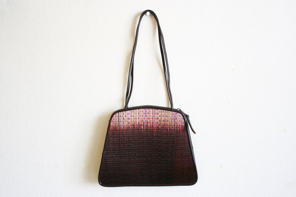Vintage Woven Straw Shoulder Bag