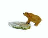 waldorf bear toy - wooden animals - bear figurine
