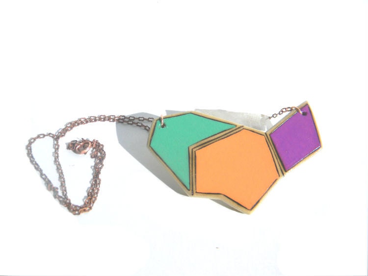 geometric wooden pendant necklace - outsideeverywhere geometric wooden pendant necklace - outsideeverywhere