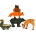 wooden waldorf forest animal toy - woodland animals toy set - eco friendly toys