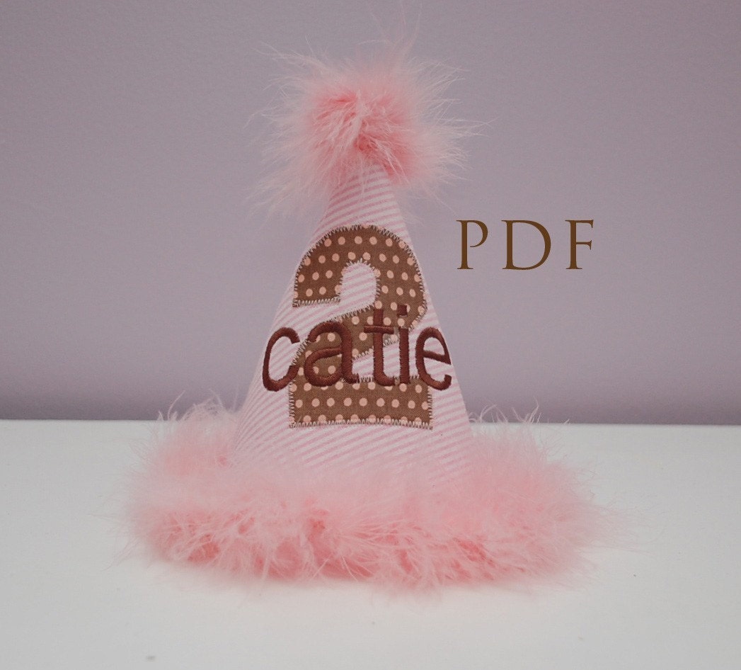 Birthday Party Hat Pattern, PDF