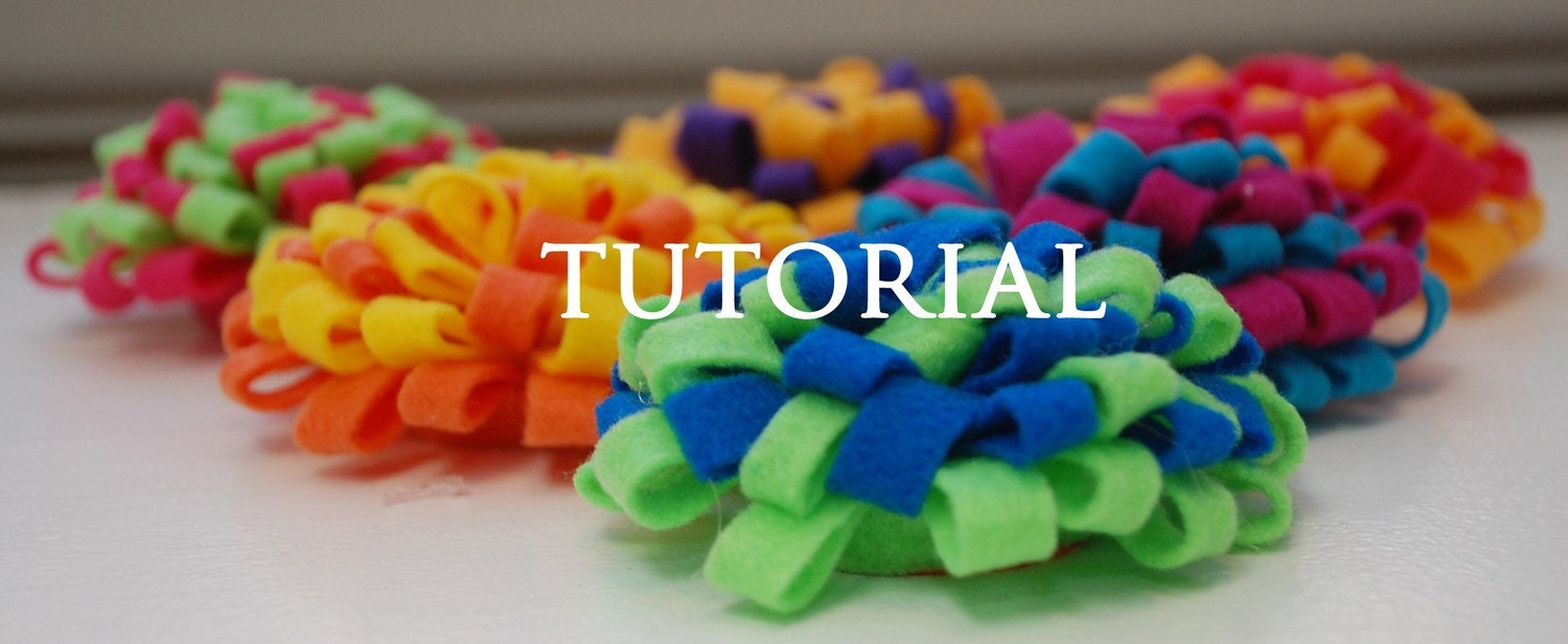 Pom Pom Flower and Hair Accessory TUTORIAL and Instructions