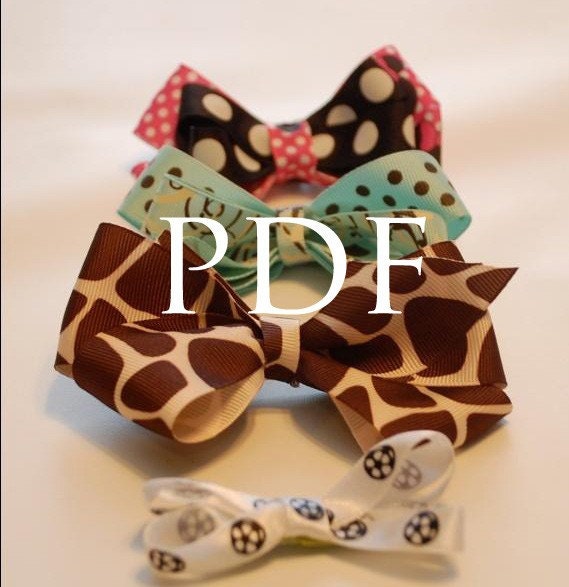 Hair Bow Instructions - Girls Tutorial, Boutique Hair Clip PDF