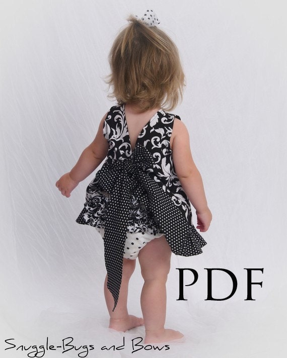 Ruffled Pinafore Sewing Pattern - Baby Girl Tutorial, PDF