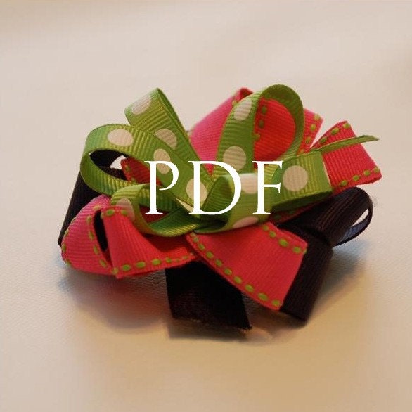 Hair Bow Instructions - Girls Tutorial, Boutique Hair Clip PDF