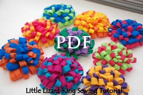 Pom Pom Flower and Hair Accessory TUTORIAL and Instructions