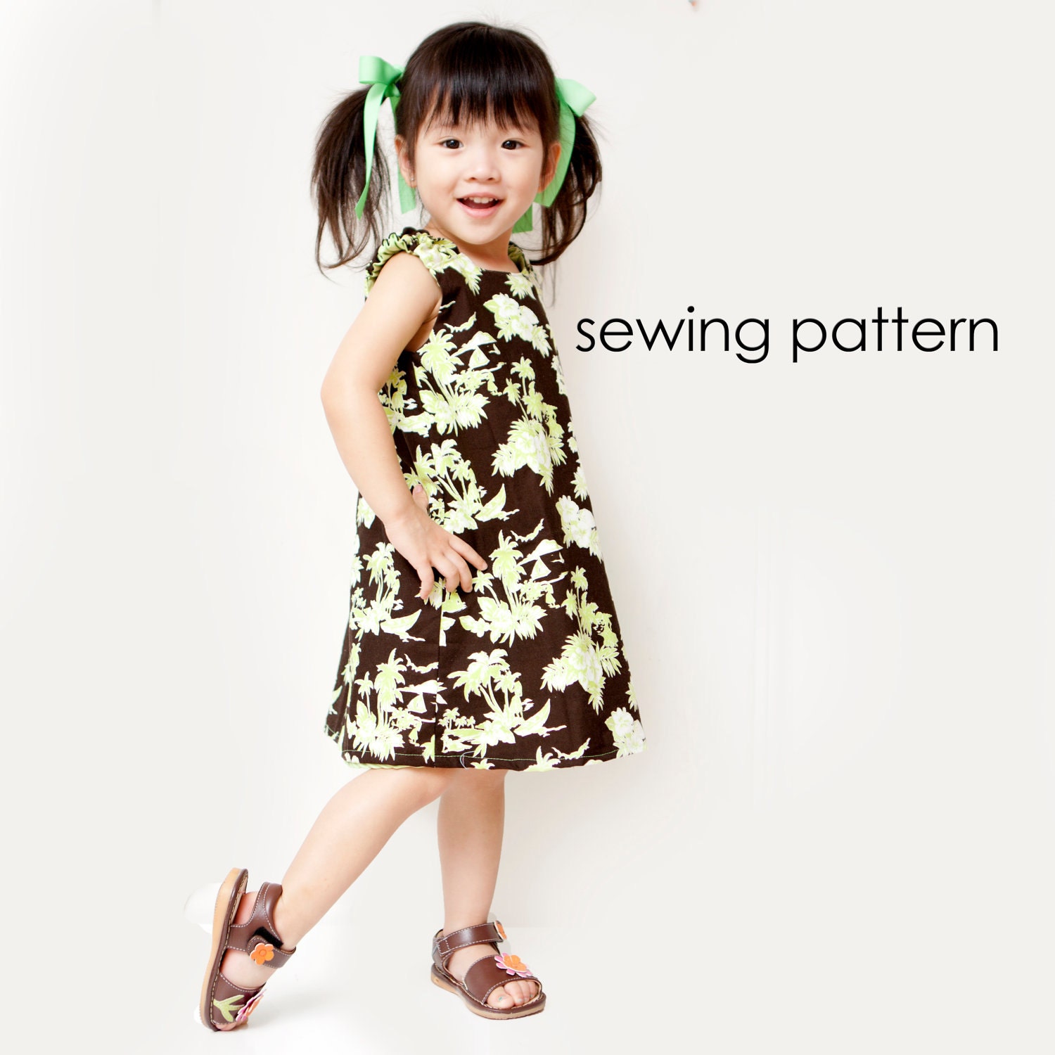 Girls Easy Dress Sewing Pattern - Aline Top / Shirt - PDF Tutorial, Easy