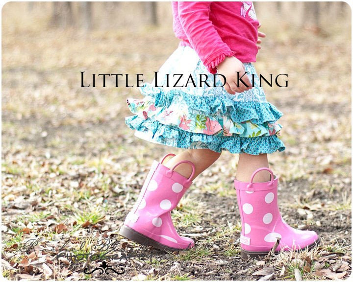 Girls Ruffle Skirt Sewing Tutorial - PDF Instructions for daughters and dolls