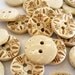 CB10017 - 15mm Middle Curve Flower Design Coconut Button, 15mm Middle Curve Flower Design Coconut Buttons (6 in 1 set)