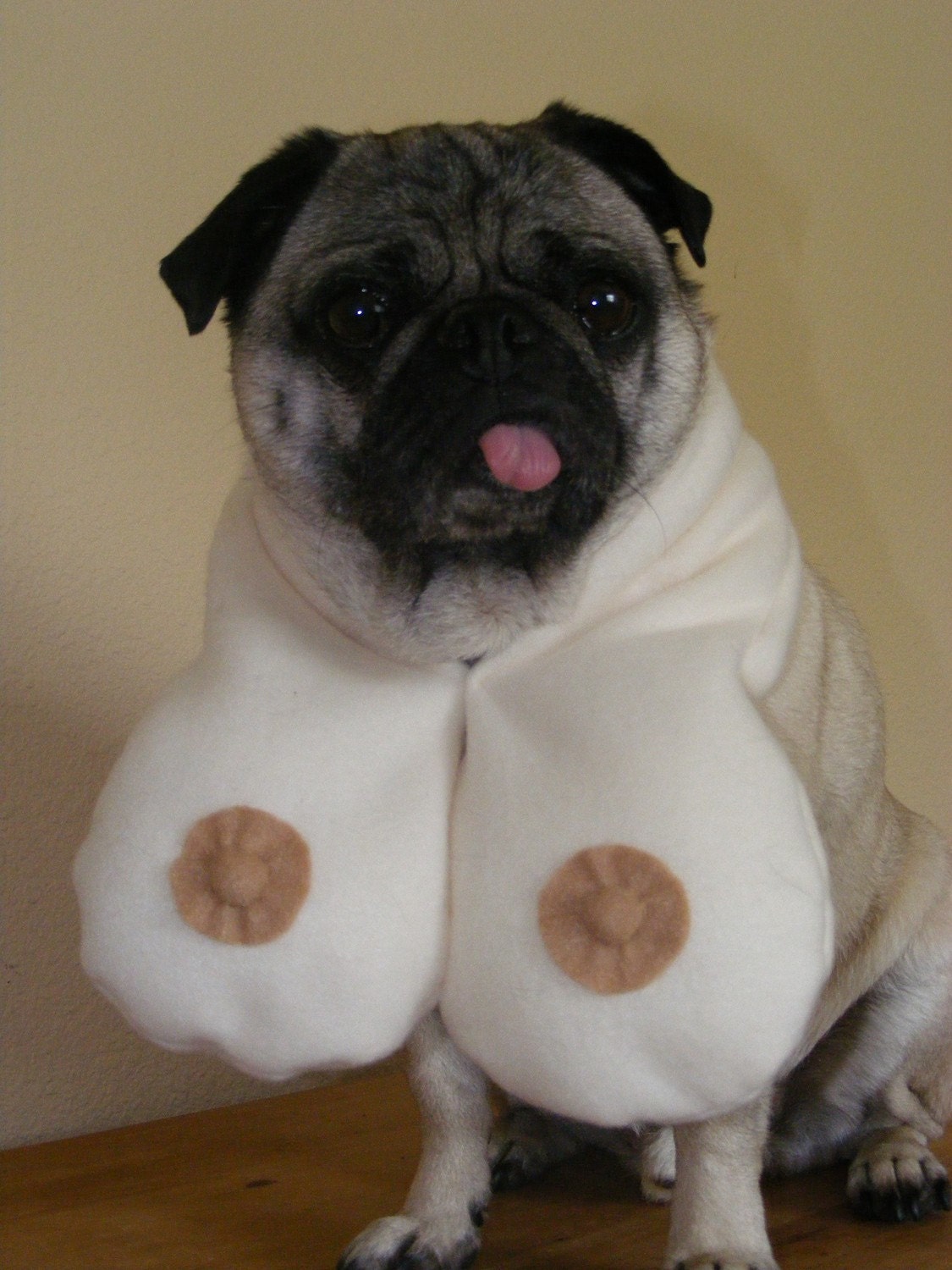 DOGGIE Boob Scarf as seen in The Regretsy Christmas Special Featuring JACK the PUG