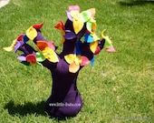 Ready to ship - Plush Rainbow Tree, Fantasy Plush Tree, Room- and Nursery Decor, Toy.