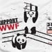 WWF - Panda wrestling humor funny epic obey tee t-shirt