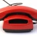 Vintage red rotary phone