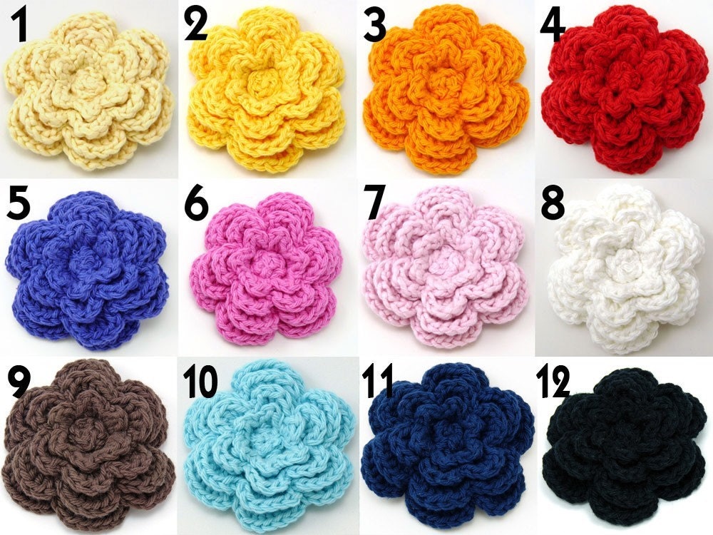 Custom Felicity Crochet Flower Clip
