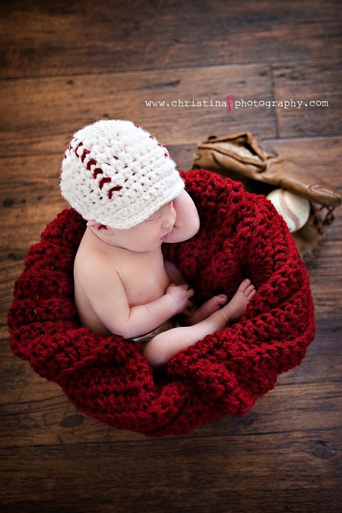Baseball Newsboy Cap (Newborn or 0-3 months)