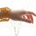 Lace Bracelet - Chloe Cuff in Mustard - Yellow Lace Bracelet - Bridesmaid Cuff