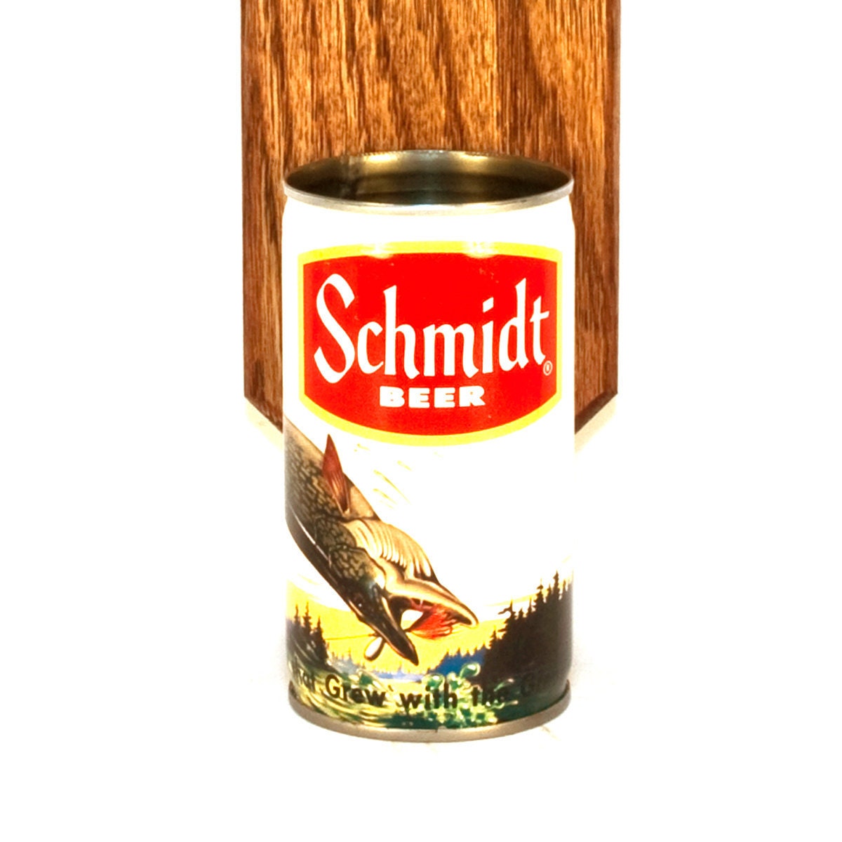 Schmidt Fish Wall Mounted Bottle Opener with Vintage Beer Can Cap Catcher - Gifts for Groomsmen