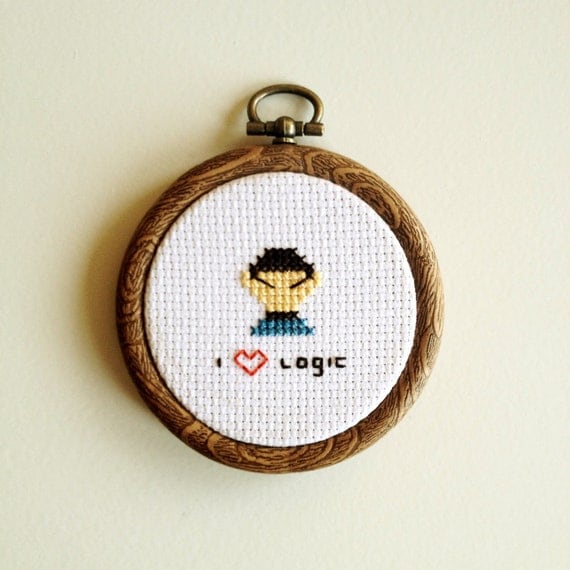 I Love Logic - Mini Cross Stitch