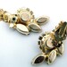Vintage Juliana Earrings Striped Art Glass & AB Rhinestone DeLizza And Elster Book Piece
