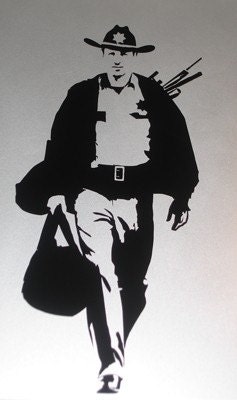 The Walking Dead Rick Grimes Laptop Decal Art Zombie macbook