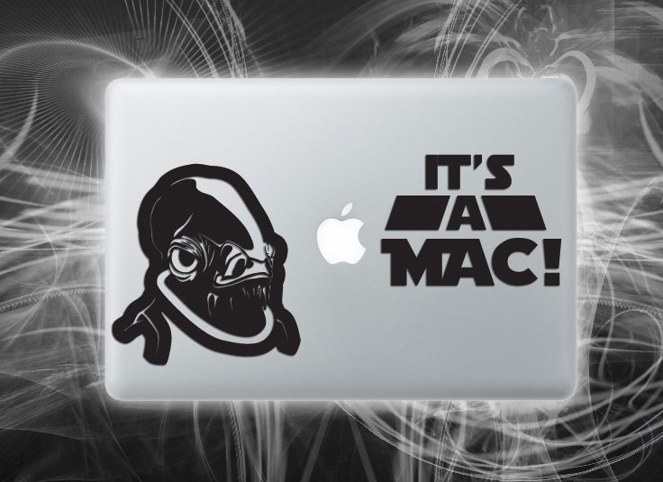 Star wars vinyl laptop decal Admiral Ackbar Macbook sticker Art Its a mac