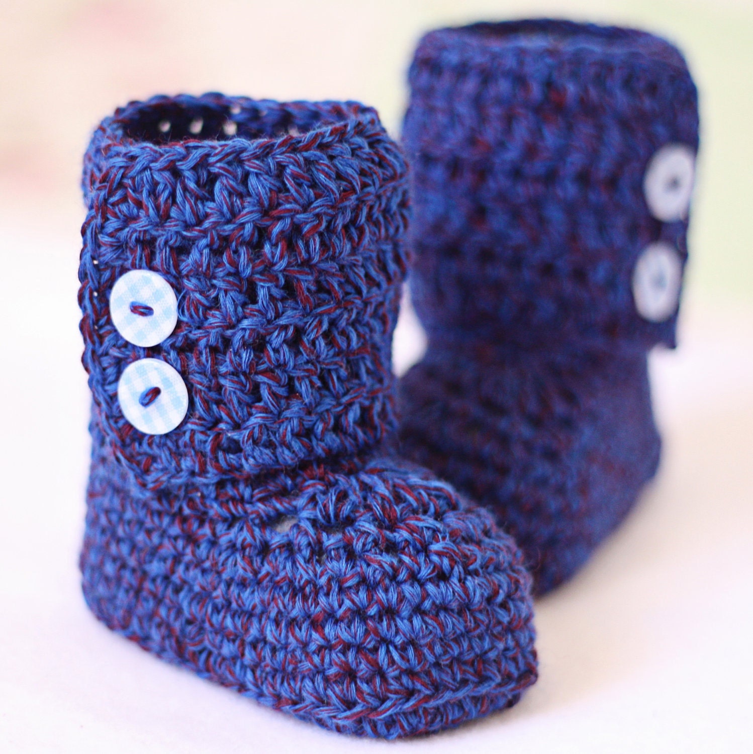 Crochet Baby Booties - Baby Ankle Boots - ready to wear (0-6 months)