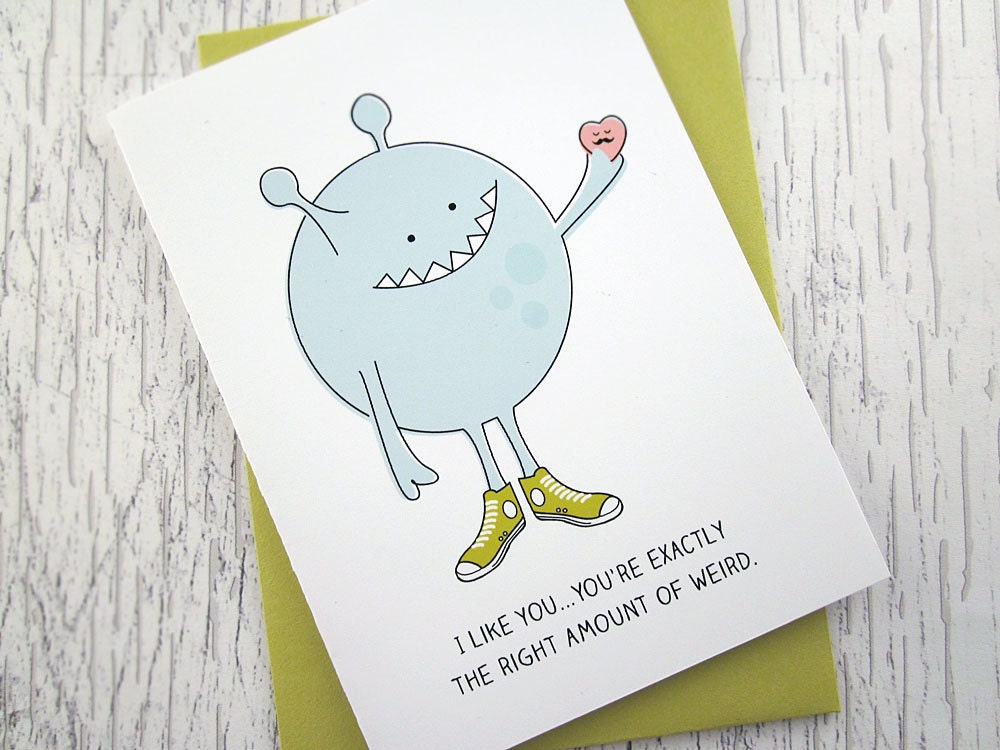 I Like You - Creature Heart Card