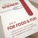 Wiener - Hot Dog Custom Party Invitations 12PK