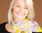 BLIND DATE hand painted silk scarf  you have never seen FREE tracked shipping worldwide