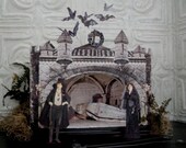 Instant Download The Counts Castle Theater 6 Sheets Dracula Halloween Puppet Articulated Paper Doll Digital Collage Sheet Model Toy