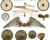 Instant Download Victorian Steam Punk Junk Scrap Steampunk Clip Art Goods Advertisements Postcard Trade Cards Digital Collage Sheet