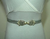 Ivory Pearls and Crystals- Wedding or Special occasion BELT