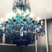 Nursery chandelier - wall art - blue chandelier - fine art photography, chandelier wall decor for a girls room, 12x12