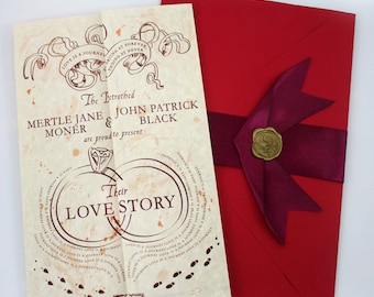 Romance Managed - Harry Potter Inspired Wedding Invitation SAMPLE