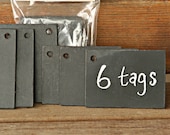 Set of Six Chalkboard Tags