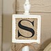 White Monogrammed Stand