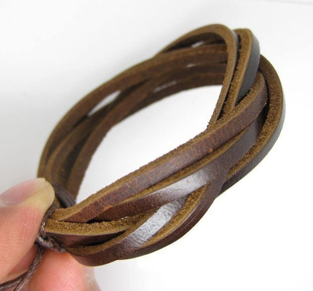 multi interlaced leather bracelet for men and women