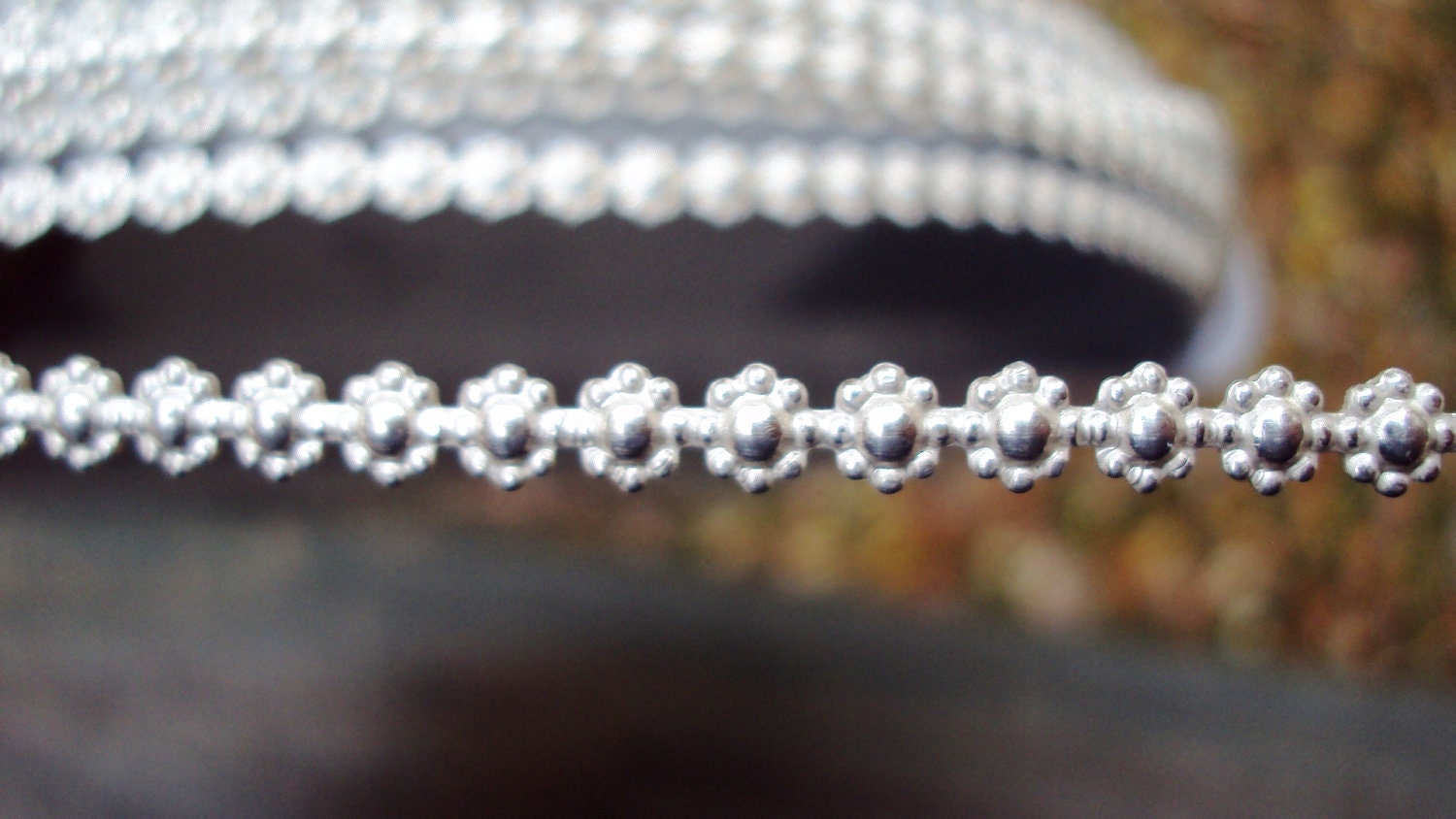 12 inches, Commercial wire, gallery wire, bezel wire, flowers, floral, Sterling Silver, 9g, heavy, thick, durable, for setting cabs