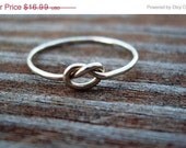 set of 4, Love knot, 14kt WHITE  GOLD fill, lovers knot, celtic , ring, handmade, artisan, wholesale, bulk
