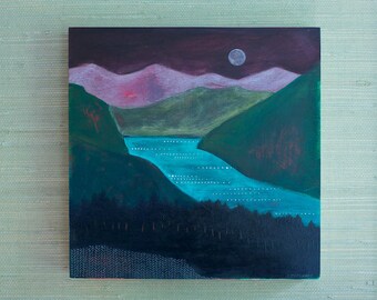 Serene, 10 x 10 original landscape painting
