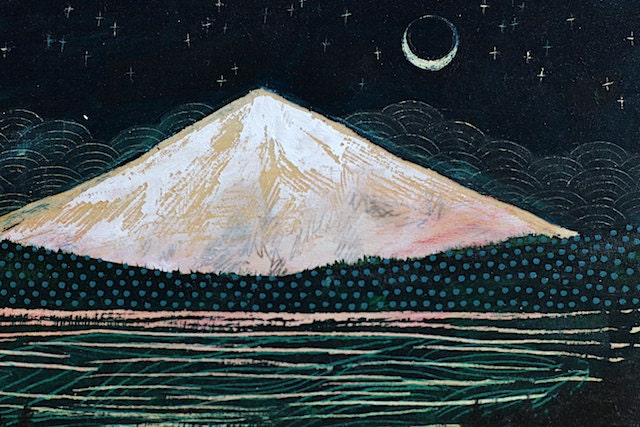 mountain glow, 5 x 7 original