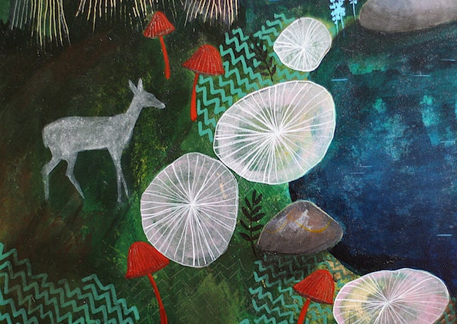 RESERVED for JO In the deep dark woods, 16 x 20 original